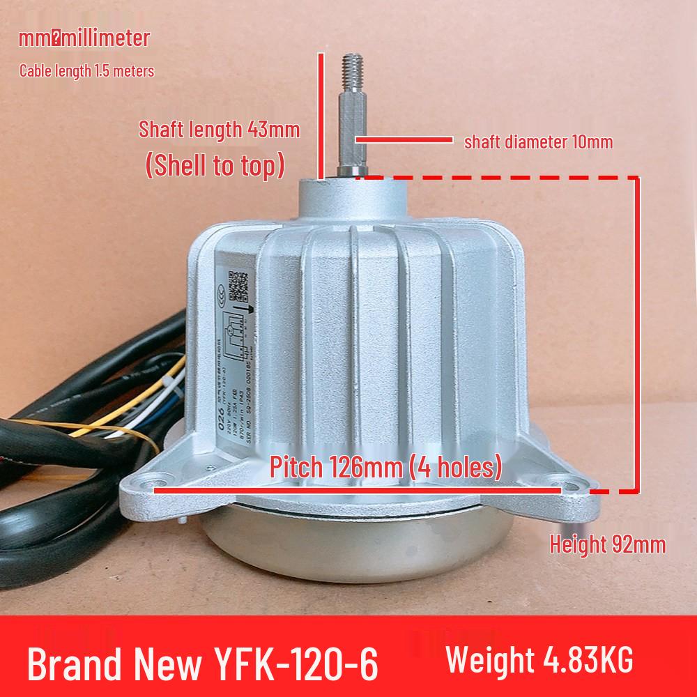 

YFK-120-6 120W Fan Motor for Daikin Outdoor AC Unit: Compatible with RQ208AA1, RQ210AA Models