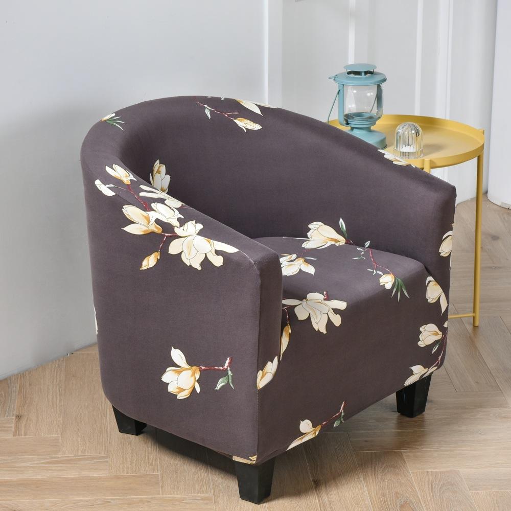 Single Club Chair Sofa Cover All-inclusive Protective Cover Semicircular Bathtub Sofa Chair Cover