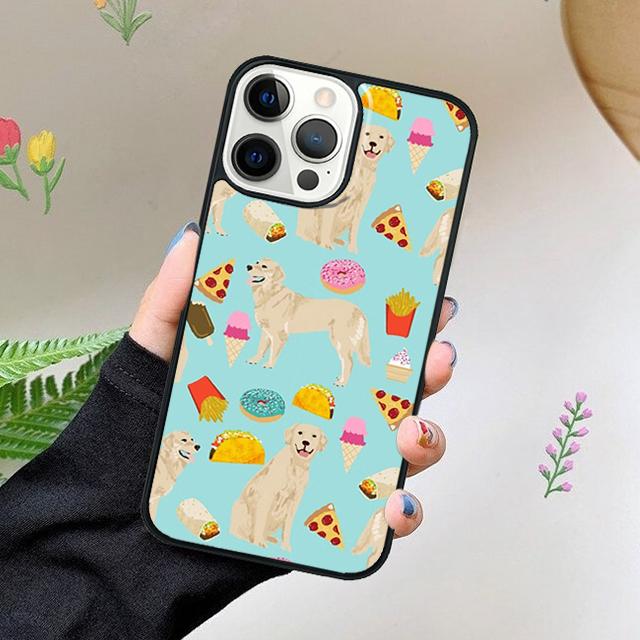 Cartoon Golden Retriever Dog Phone Case For iPhone 17 Air 15 16 16e 11 12 13 14 Pro Max Cover For iPhone 17 Air Max Plus Fundas
