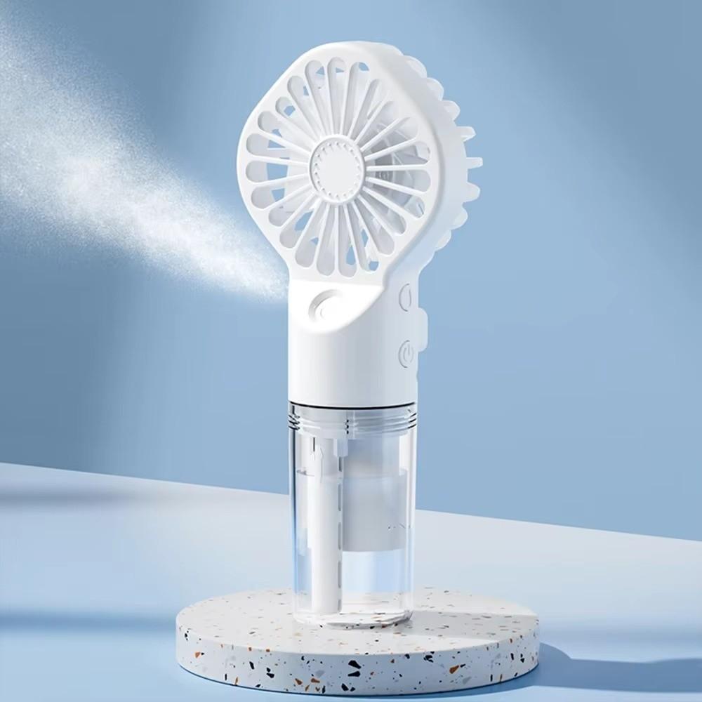 USB Rechargeable Handheld Spray Fan 2 In 1 Design Cooling Water Fan Travel Camping