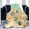 Gezellige Schildpad Deken Zacht & Warm Gezellige Schildpad Print Flanellen Plaid - Veelzijdig voor Bed, Bank, Kantoor en Kamperen | Cadeau voor Elk Seizoen