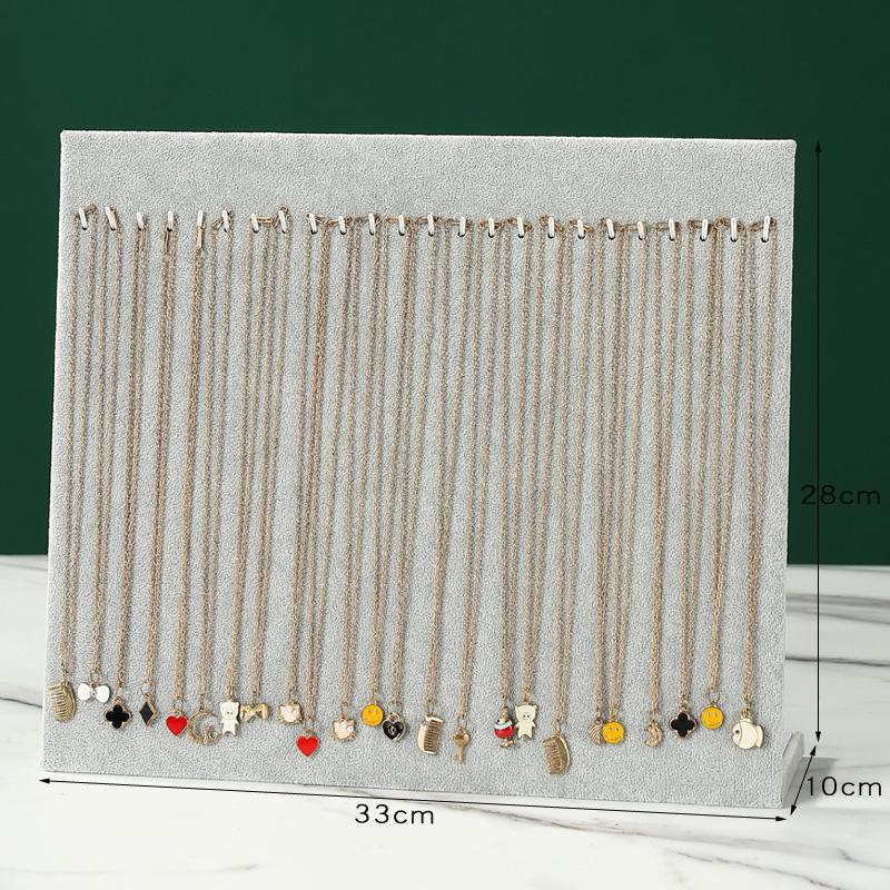 Jewelry Display Stand for Necklace Pendant Velvet Jewelry Organizer Holder for Bracelet Chains Stud Earring Display Rack