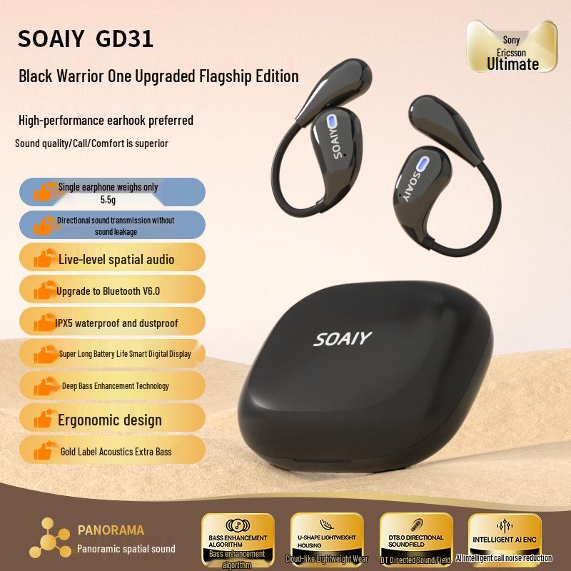 SOAIY GD31 Air Conduction Open-Ear Bluetooth Headphones 2025