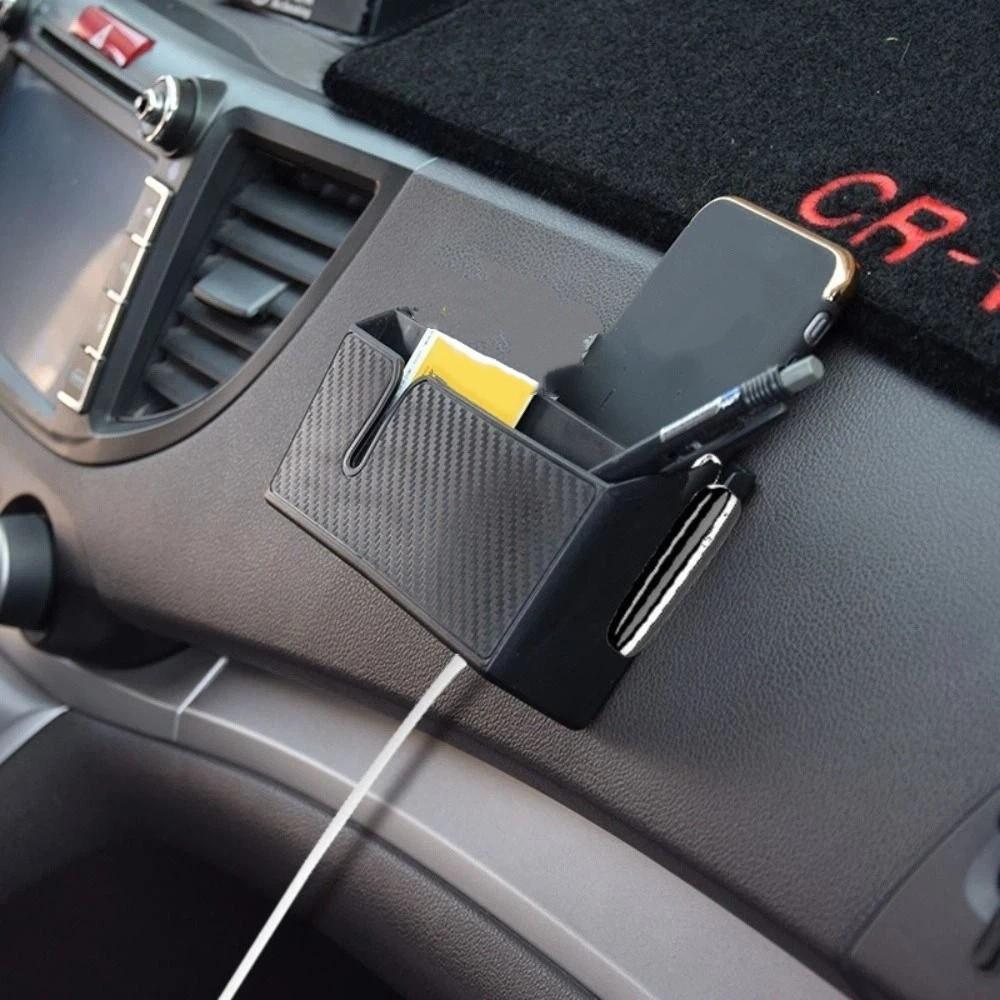 Carbon Fiber Pattern Car Seat Gap Storage Seat Gap Organizer Box Car Interior Storage