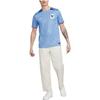 Nike T Shirts Men's Sky Blue Crew Neck Moderate Straight Fit DR3962-450