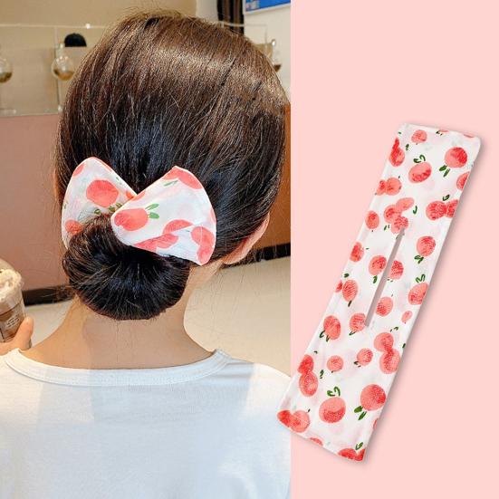 Hair Bun Clip Fruit Pattern Bun Maker Easy To Use Versatile Hair Styling Twist Tool Long Hair Bun Accessory