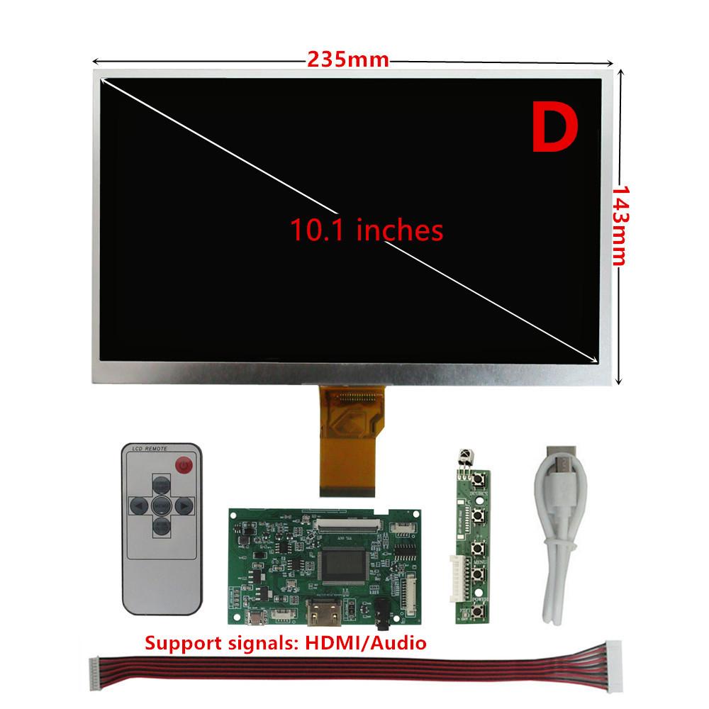 10.1 Inch HD 1024*600 LCD Screen HDMI Driver Board,Plug&Play for Raspberry Pi 4/5,Computer Auxiliary Display Split Screen Portable Monitor