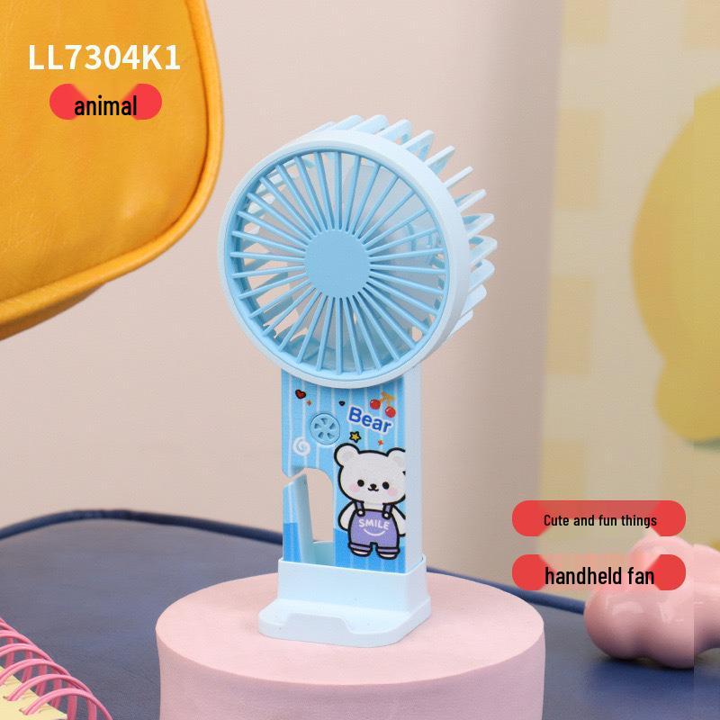 Summer Cartoon Handheld USB Rechargeable Silent Fan