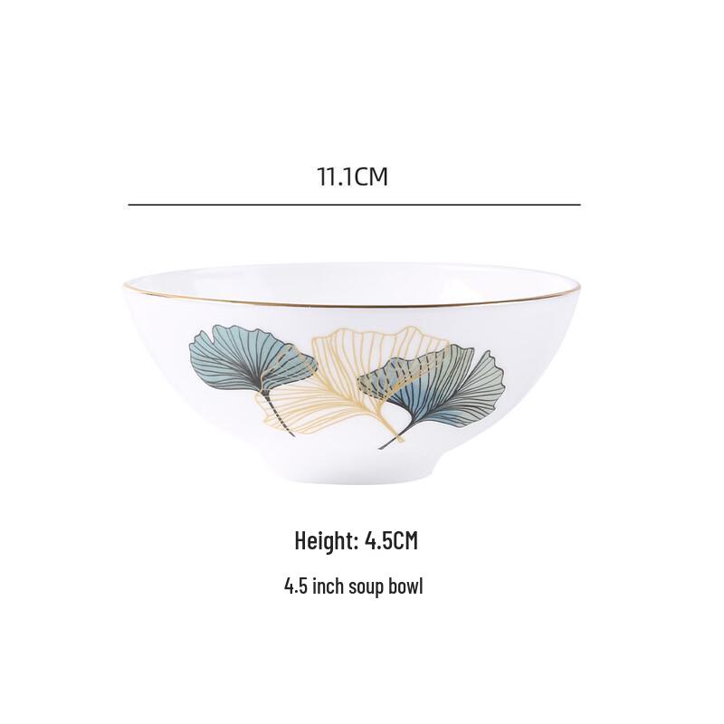 Ruhan Ceramic Ginkgo Leaf Dinnerware