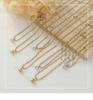French Minimalist Fashion Stainless Steel 18k Gold Geometric Beads Zircon Necklace Women Spot