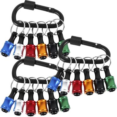 18Pcs 1/4inch Hex Shank Screwdriver Bits Holder Extension Bar Drill Keychain Screw Adapter Drill Change Handheld Screwdrivers