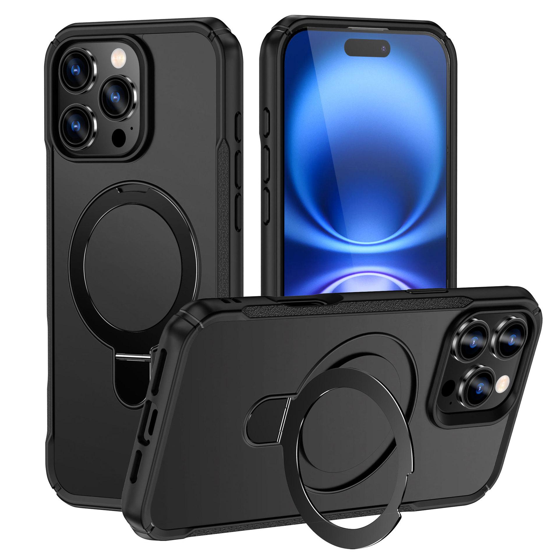 

New Product for IPhone16E Mobile Phone Case Two-in-one Skin Feel for Apple 16 Stand Magnetic Mobile Phone Protective Cover For iPhone16E