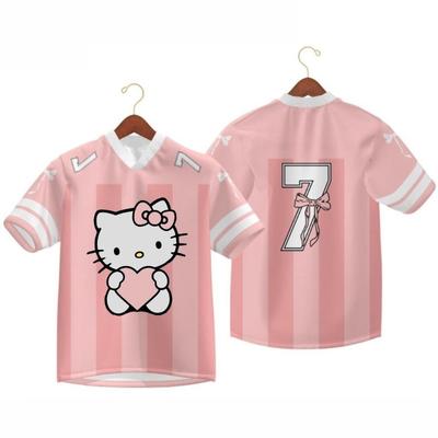 Camiseta de Dibujos Animados Anime Disney Hello Kitty para Hombres y Mujeres, Rol de Juego Deportivo y de Ocio, Niños y Adultos, Impresión 3D
