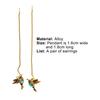 1 Pair Drop Earrings Attractive Non-allergenic Eco-friendly Hummingbird Long Pendant Dangle Earrings for Daily