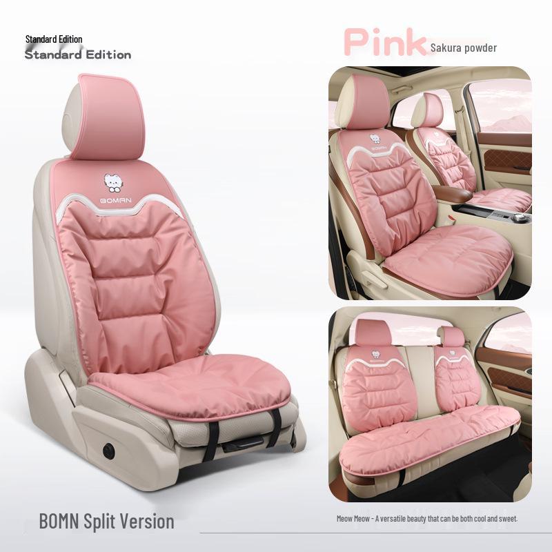 Napa Leather Car Seat Cushion - All-Season Cover for Mercedes-Benz, BMW, Tesla, Volkswagen