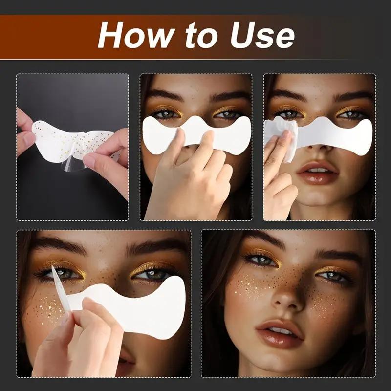 Freckles Face Tattoo Stickers Hot Laser Star Dots Flash Makeup Face Stickers Simulation Natural 6 Pack