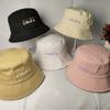 Spring and Summer New Product Letter Embroidery Lightweight Fisherman's Hat Children's Sunshade Sunscreen Couple Basin Hat Men's Thin Versatile
