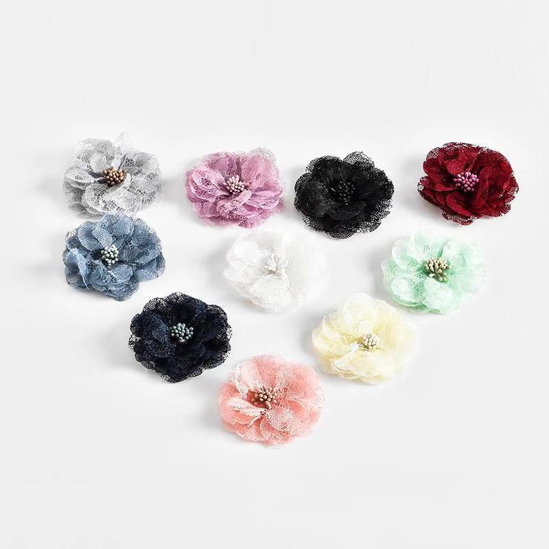 

Korean Style Lace Flower Hair & Shoe Accessories - 10 Colors