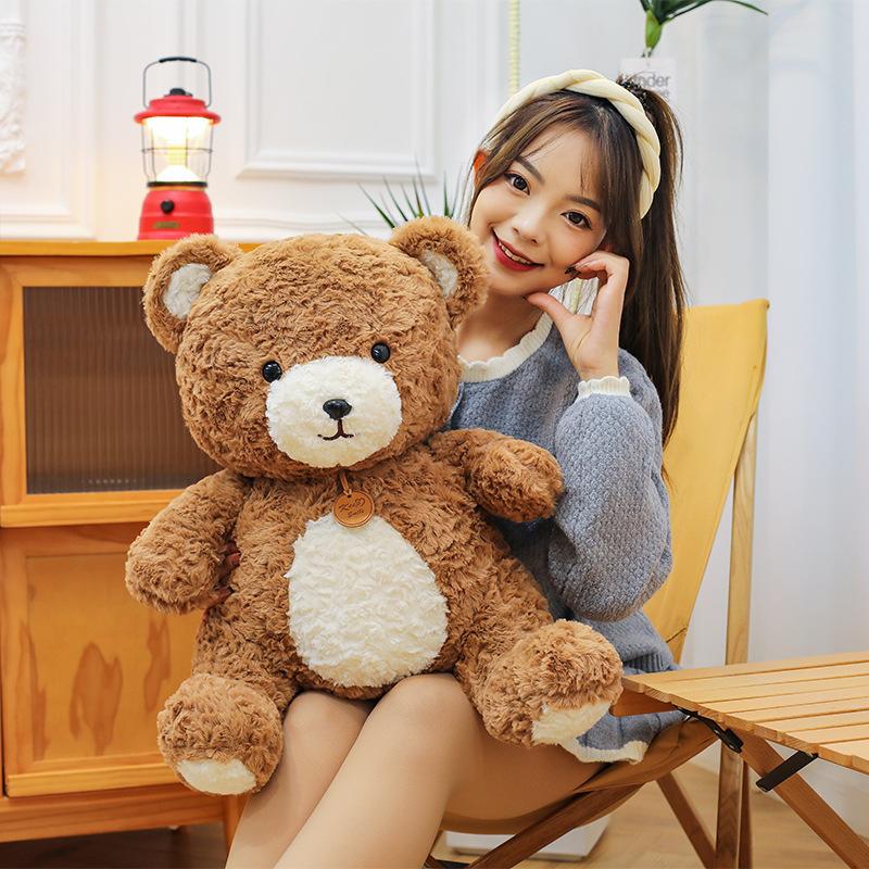 Niedliche niedliche Bärenpuppe Plüschtier Teddybärpuppe Beruhigende Schlafpuppe Kindergeburtstagsgeschenk