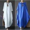 Spring Loose Plus Size Cotton Linen Long Maxi Casual Comfortable Dress Lightweight High Recognition Elegant with Flattering Chic Dress