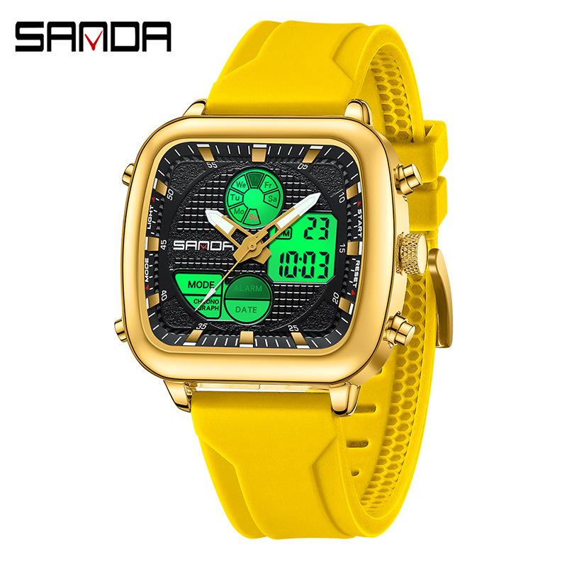 Sanda Men'S Watch Fashion Waterproof Luminous Outdoor Sports Electronic Watch Personalized Watch