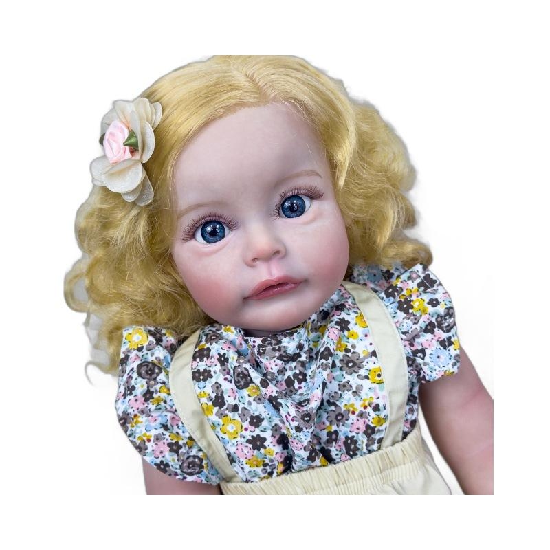 55CM Zmywalna, realistyczna, miękka, ręcznie malowana lalka symulacyjna Baby Reborn. Dzieci towarzyszą lalce do zabawy