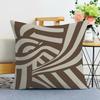 Coffee Color Printed Decorative Pillowcase Bedroom Living Room Square Cushion Pillowcase