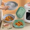 Foldable Air Fryer Silicone Mould Reusable Air Fryer Basket Food Safe Non Stick Air-Fryer Kitchen Accessorie Cooking Tool