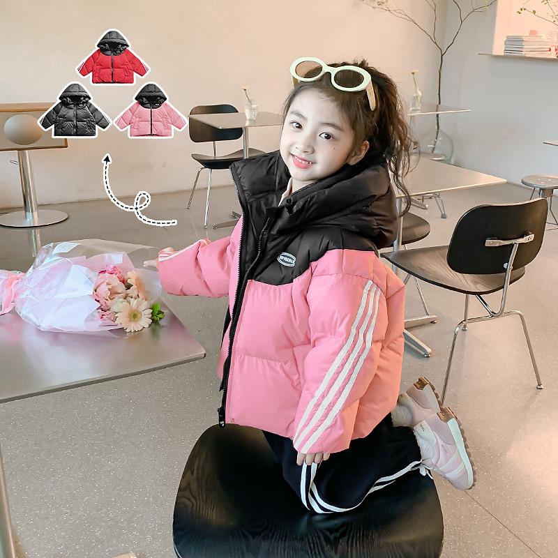 

Детский пуховик, женская ветрозащитная куртка с капюшоном 100cm чёрный