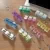 3Keys Keyboard Key Chain DIY Button Finger Keyboard Caps Stress Relief Toy Bag Pendant Transparent Shaft Decompression Toy Gift