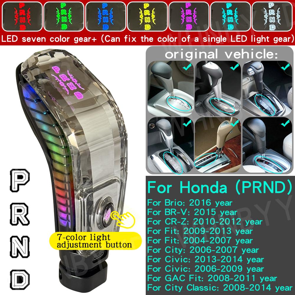 Car Gear Shift Knob Automatic Transmission For Honda Accord 7 8 9 10 Th Civic Fit CR-V CRV 54131TLAA63ZA LED crystal Shift Lever