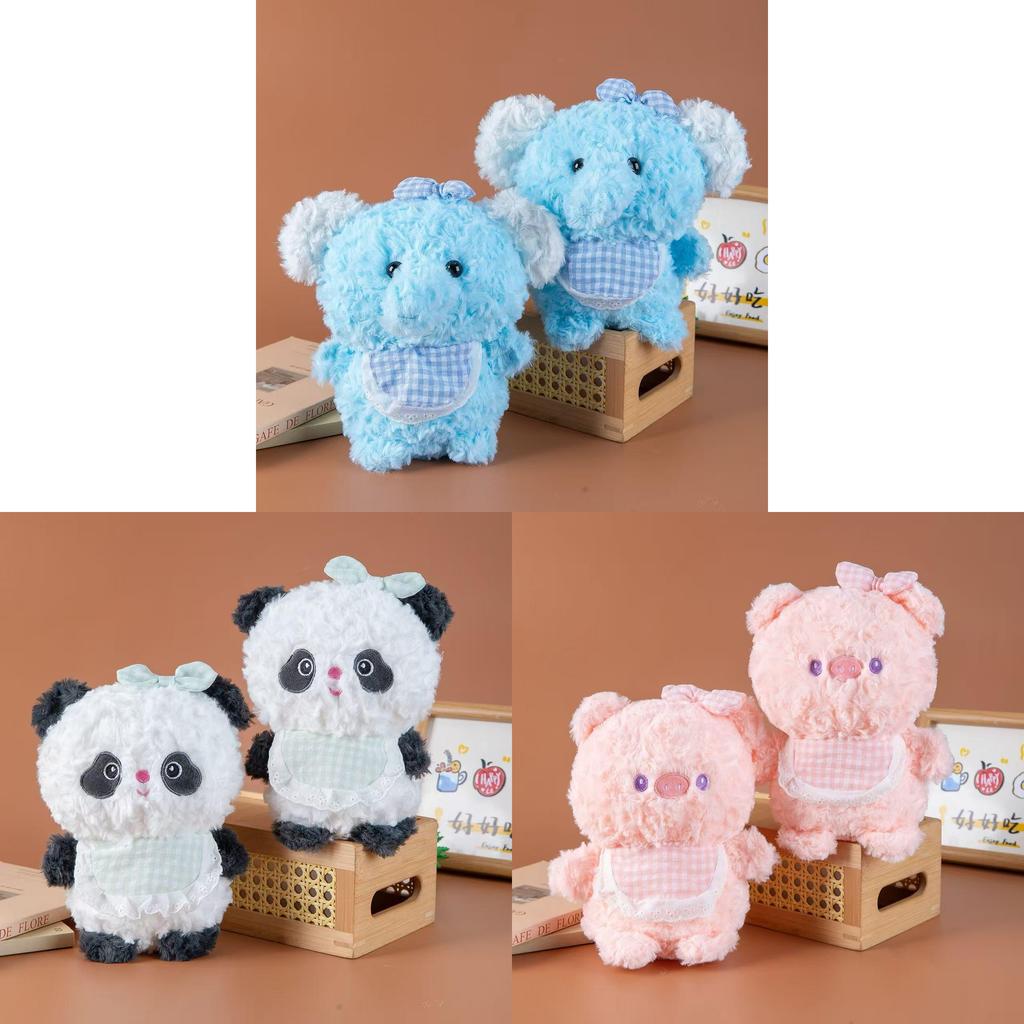 Cartoon Panda Plush Toy For Wedding Toss Gift 8in Soft Plush Filling For Party Decor