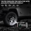 Portable Car Jump Starter 150PSI Air Compressor 8000A 12V with LCD Display & Lights