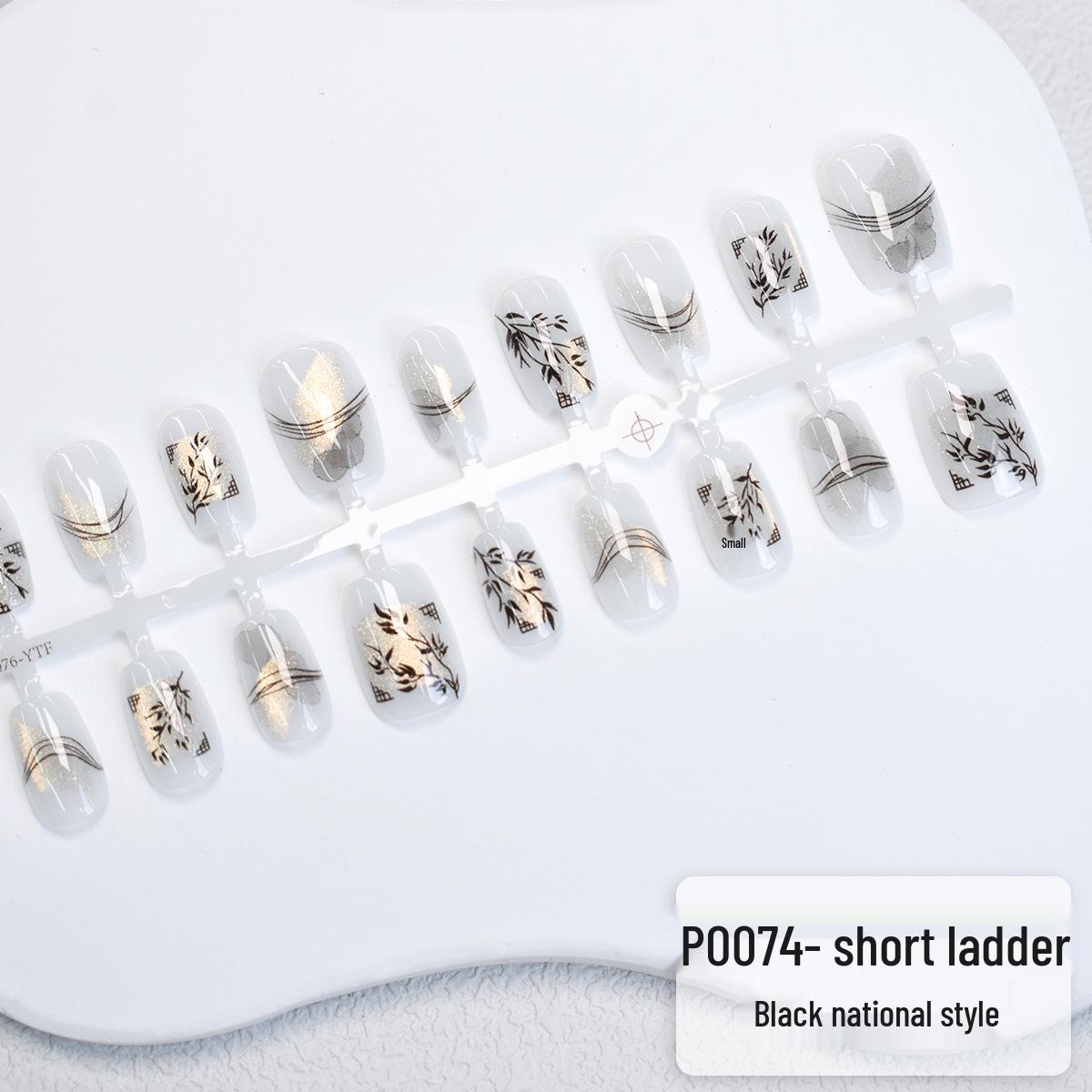 

Бамбукові нігті в китайському стилі - 30 знімних типсів для манікюру з упаковкою-смужкою за розмірами