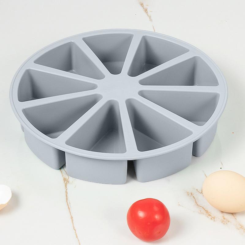 9 Cavity Cake Mold 9 Cavity Silicone Cake Mold Portion Pan Easy Release Kitchen Cooking Gadget Triangle Pizza Mould