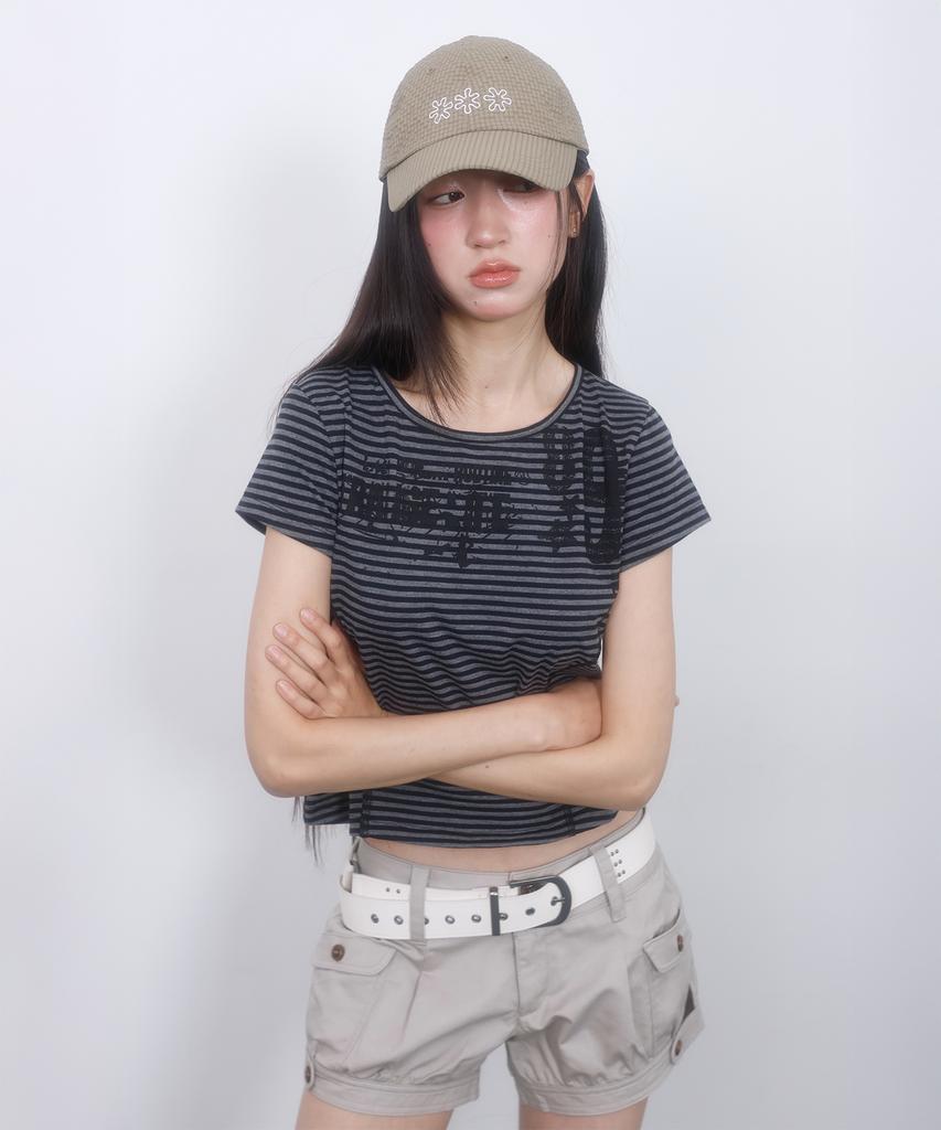 LMR Simple Motif Embroidered Light Ball Cap Khaki