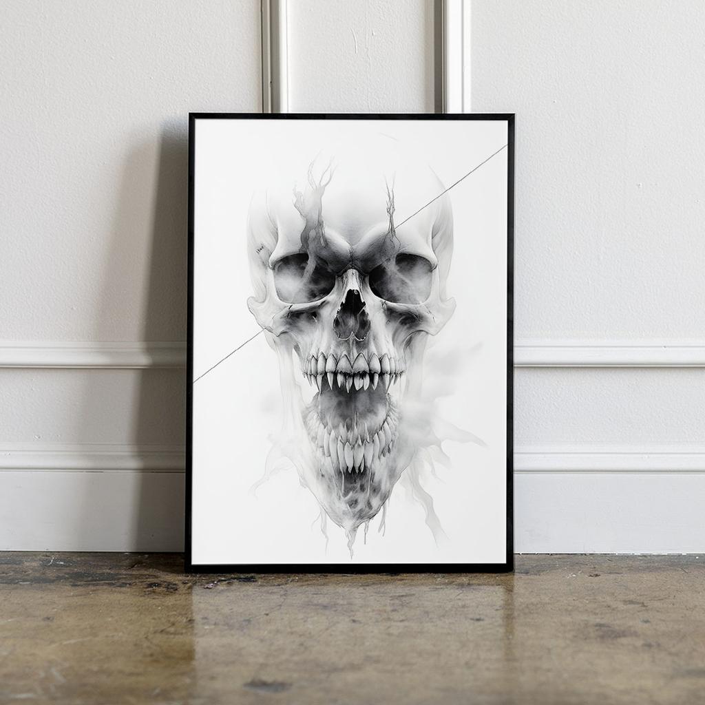 Poster Skull Sketch