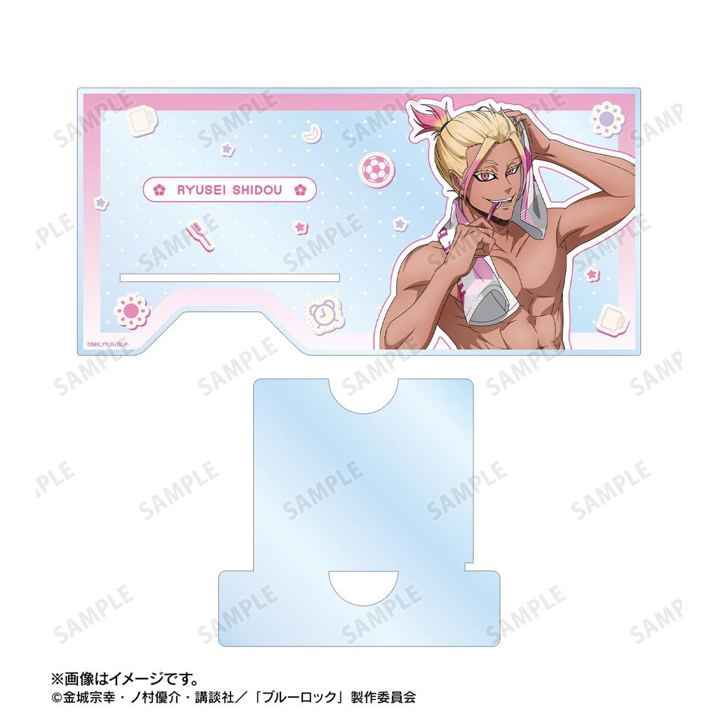 TV Anime Original Illustration of Shido Ryusei Morning Routine Acrylic Smartphone Stand "Blue Lock" Ver. Die-cut