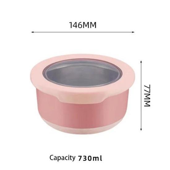 Frischhaltebox Edelstahl Lebensmittelversiegelungsschüssel Verbrühschutz Lunchbox mit Deckel Küchen Lebensmittelversiegelungsschüssel Frischhaltebox