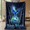 Tottenham Hotspur FC Custom Name Text Flannel Blanket Soccer Logo Personalized Fleece Throw Blanket Special Gift For Sofa Bedroom Home