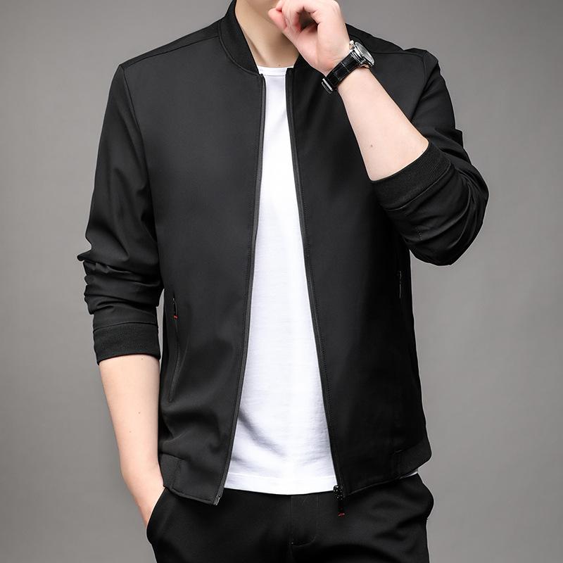 

Мужская легкая куртка-авиатор, однотонная многоцветная мужская куртка, деловая повседневная куртка XS