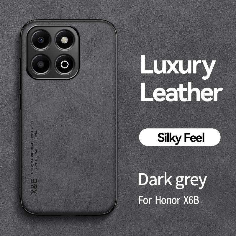 Funda For Honor X6b Case Car Magnetic Holder Leather Phone Case For Honar Honer X6b X6 B X 6b 4G Silicone Shockproof Back Cover