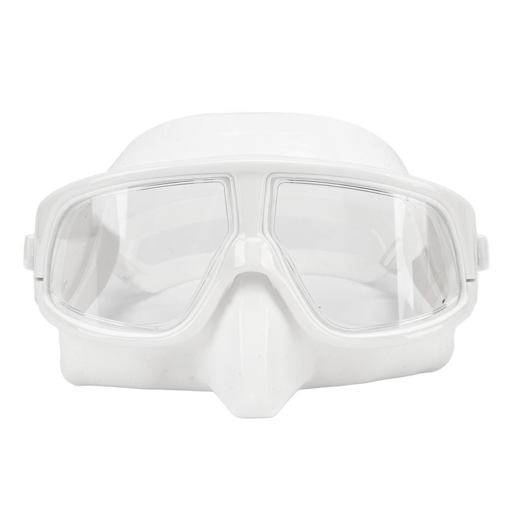 Diving Goggles Dual Use PC Silicone Antifog Waterproof Scuba Diving Mask for Adult Freediving Swim White