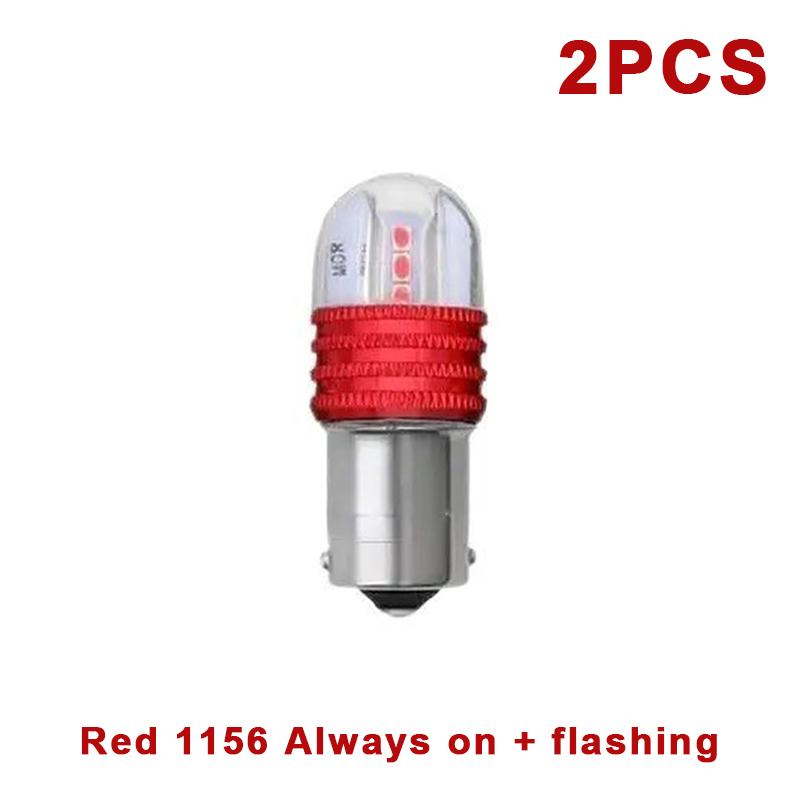 2Pcs 1156 1157 Led Motorcycle Taillights Flashing Signal Light Ba15D Brake Light 1157 Car Reversing Lamp Strobe Stop Lights