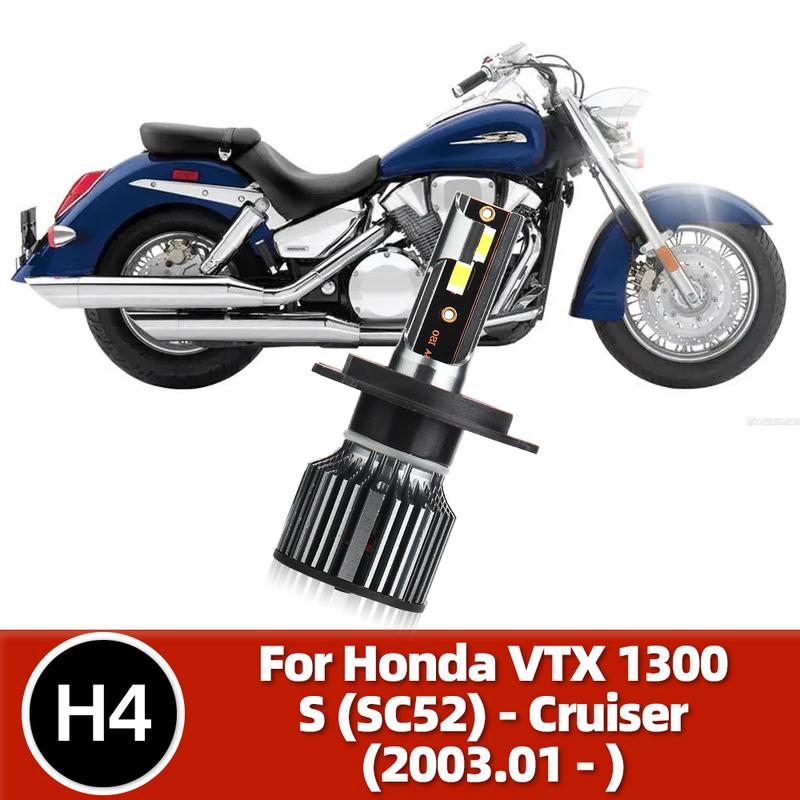 LED Motorcycle Headlight H4 CSP 7500LM 12V For Honda VTX 1300 S (SC52) 2003 2004 2005 2006 2007 2008 2009 2010 2011 2012 to 2023