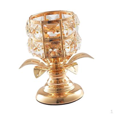Crystal Candle Holder Tealight Candlestick For Wedding Dinning Room Decoration