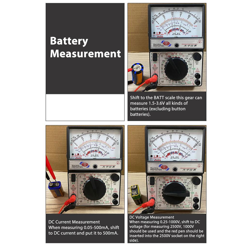 Analoges Zeiger-Multimeter Zeiger-Typ Multimeter Hohe Genauigkeit Anti-Burning Summer Analoges Zeiger-Multimeter Zeiger-Multimeter