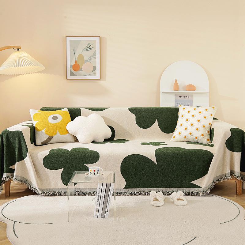 Geometry Chenille Sofa Cover Cloth Sofa Blanket Cover Full Cover Universal Couch Towel Cover Dust Proof Sofa Cushion Cover