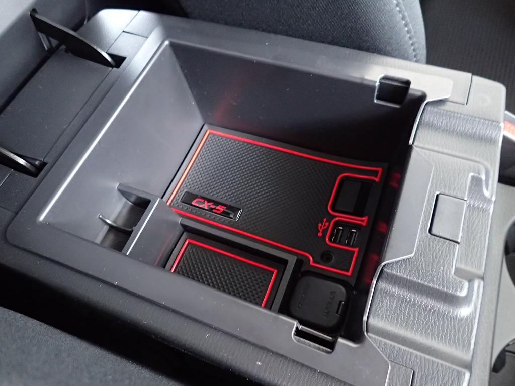 Japanese Cars Mazda Deep Center Console Tray for Includes Storage Compartment and Rubber Mat Aftermarket Console KF by (For Only) CX-5 (Red)