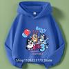 Kids Bluey Hooded Sweatshirt Fall Winter Warm Soft Pullover Comfortable Playwear for Boys Girls